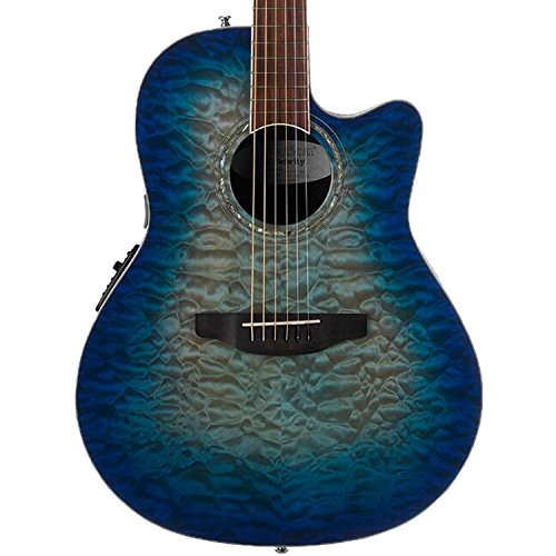 Ovation CS28P-RG Celebrity Standard Exotic Super Shallow Depth, Acoustic-Electric Guitar, Caribbean Blue Burst