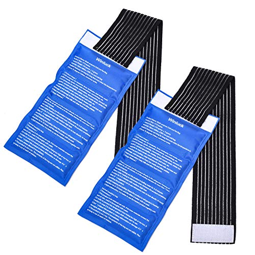 Gel Ice Cold Packs - (2-Piece Set) Soft Reusable Cold/Hot Compress, Provides Alleviate Joint and Muscle Pain. Flexible therapy from injuries - shoulder, back, knee, neck, ankle & more.