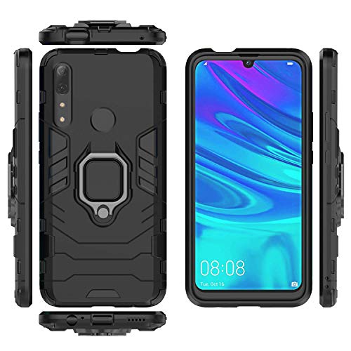 QiongNi Case for Huawei Y9 Prime 2019 STK-LX3 STK-L03B STK-L22 / P Smart Z STK-LX1 STK-L21 Case Cover,360 Degree Rotating Ring Holder Kickstand with Magnetic Car Mount Black