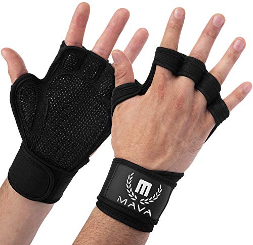 Mava Sports Ventilated Weightlifting Workout Gloves with Wrist Support for Men and Women | Ideal for Weightlifting, Gym Workout, Pull Ups, Cross Training & More
