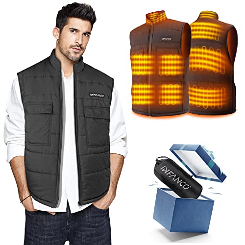 INFANCO Heated Vest for Men/Women, Collar Heating Jacket Heater Waistcoat for Outdoor