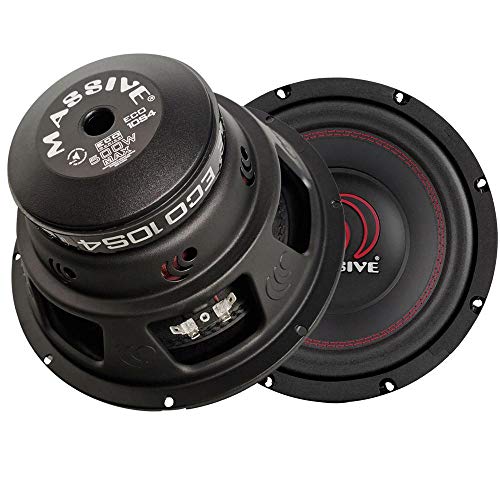Massive Audio ECO10S4-10' 250 Watts RMS Single 4 Ohm subwoofer.