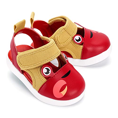 ikiki Sneaks Crab Sandals for Toddlers and Little Kids. Roomy fit Sandals - Note: Non-Squeaking - Vegan Leather (Admiral Sheldon, Wide Width, Size 11 Little Kid)