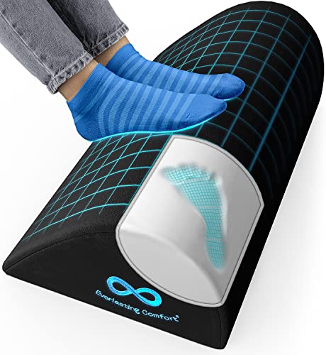 Everlasting Comfort Ergonomic Foot Rest Under Desk - Office Work, Gaming Foot Elevation Pillow, Wedge Pillow for Legs - Provides All-Day Relief