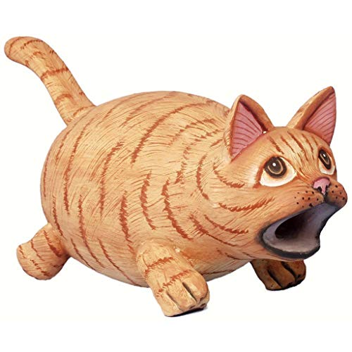 Songbird Essentials SE3880180 Big Mouth Orange Tabby Cat Birdhouse (Set of 1)