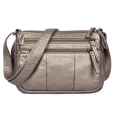 VOLGANIK ROCK Purses for Women Soft PU Leather Shoulder Bag Ladies Crossbody Purse and handbags Lightweight Pocketbook