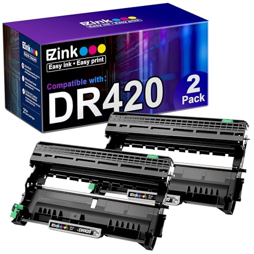 E-Z Ink (TM Compatible Drum Unit (Not Toner) for Brother DR420 DR 420 DR-420 for HL-2270DW HL-2280DW HL-2230 HL-2240 MFC-7360N MFC-7860DW DCP-7065DN Intellifax 2840 Printer (Black,High Yield, 2 Pack)