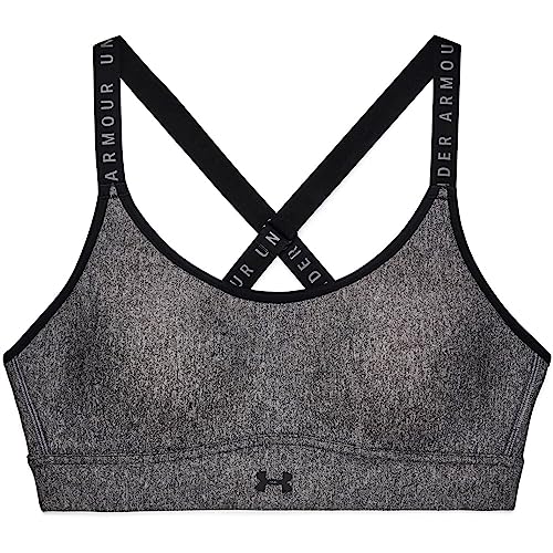 Under Armour Women's Infinity Mid Heather Bra , Charcoal Light Heather (019)/Sea Mist , Medium