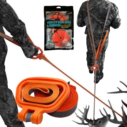 MULTUS: Deer Drag and Harness Hunting Gear Every Way to Drag a Deer in ONE Product Fast & Easy! Hunting accessories for deer hunting Gift