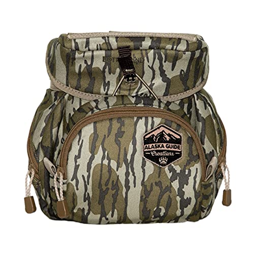 Alaska Guide Creations Denali ROK7 X56 Series HBS | Binoculars and Rangefinders Field Case Bag | Binocular Harness for Comfort and Quick Access (Mossy Oak Bottomland)