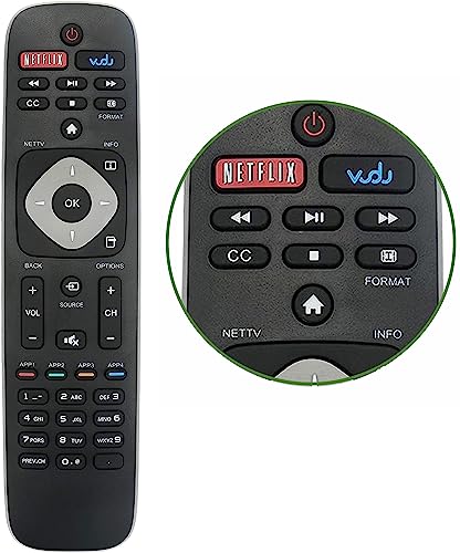 Universal Remote Control for Philips TV, Remote Replacement for All Philips LCD LED 4K UHD Smart TV