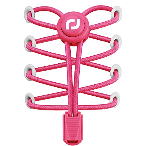 RJ-Sport Elastic No Tie Shoelaces - Quick to Install No Tie Shoelaces for Adult (Number 011 - Pink)