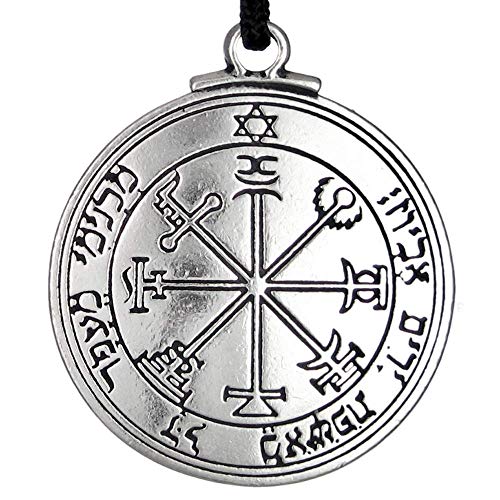 Pewter Key of Solomon Pentacle of Jupiter Talisman Pendant