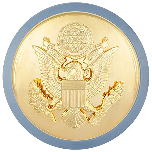 MEDALS OF AMERICA EST. 1976 Army Enlisted Cap Badge with Blue Disk Male