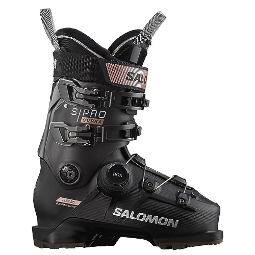 Salomon S Pro Supra Boa 95 GW Ski Boot Womens Black/Bluga/Pink Gold 24.5