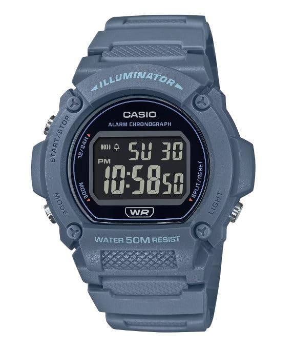 Casio Illuminator Alarm Chronograph Digital Watch W219HC-2BV
