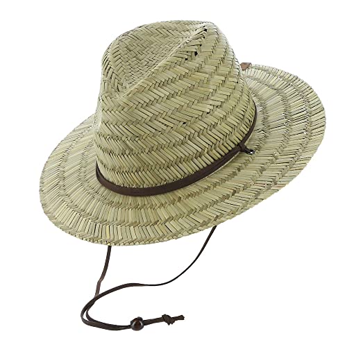 Quiksilver mens Jettyside 2 Protection Lifeguard Straw Sun Hat, Natural, Large US