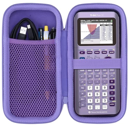 Lebakort Hard Case Compatible with Texas Instruments TI-84 Plus CE/TI-84 Plus/TI-Nspire CX II CAS/TI-Nspire CX II/TI-83 Plus/TI-89 Titanium/TI-85 / TI-86 Color Graphing Calculator (Iris Purple Case)