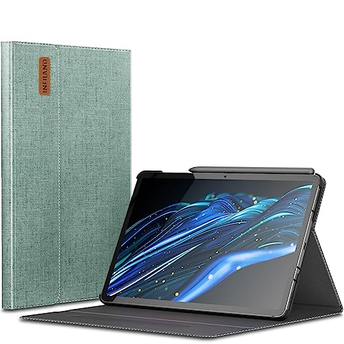 INFILAND Galaxy Tab S9/S9 FE 5G Case, Multi-Angle Stand Cover Compatible with Samsung Galaxy Tab S9/S9 FE 11/10.9 Inch SM-X710/SM-X716B/SM-X718U/SM-X510 2023 Tablet [Auto Wake/Sleep], Mint Green