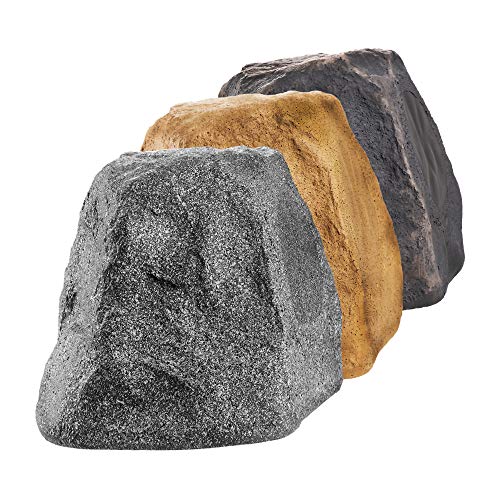 OSD 5.25' White Granite Outdoor Rock Speaker 100W Weather Resistant Passive Stereo Pair RX550