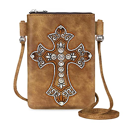 Montana West Crossbody Purse for Women Trendy Crossbody Wallet Western Cute Cell Phone Crossbody Small Phone Purse Womens Purses and Handbags Sacs dame Bolsos de señora PH02-212BR