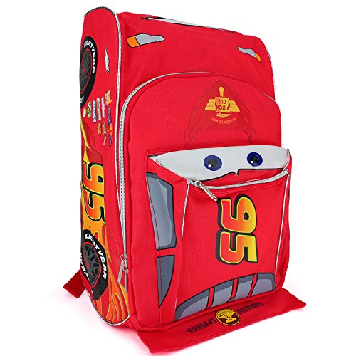 Trendy Apparel Shop Kid's Boys 95 Radiator Springs Car Shaped 16' Backpack - Red