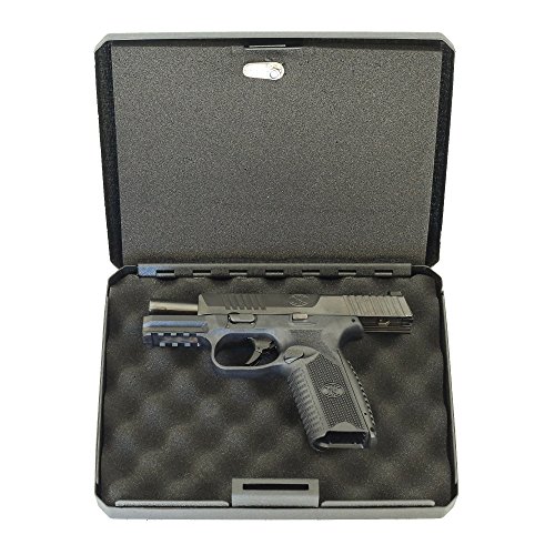 FSDC (Firearm Safety Devices) – FSDC-MLC9000 Keyed California DOJ-Approved Lockable Steel Case with Security Cable – Heavy-Duty Powder Coated Steel