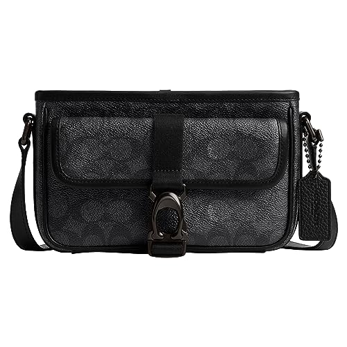 COACH Beck Slim File Bag Crossbody in Signature, Charcoal