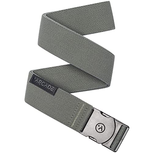 Arcade The Original Unisex Adventure Belt, Heavy Duty Elastic Webbing, Non-Metal Travel Friendly Buckle, Ranger - Ivy Green
