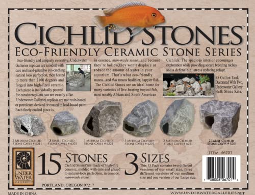 Underwater Galleries AUG6701 15-Pack Cichlid Stone