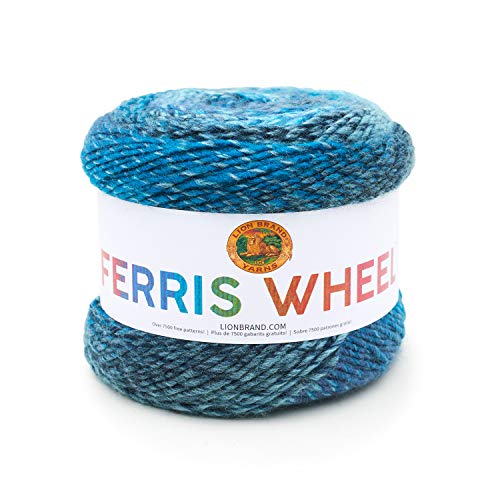 Lion Brand Yarn Ferris Wheel Yarn, Multicolor Yarn for Knitting, Crocheting, and Crafts, 1-Pack, Full Moon