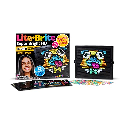 Lite-Brite Super Bright HD - Creative Retro Light-Up Screen – Educational Play for Children – Enhances Creativity & Fine Motor Skills, Gift for Boys and Girls Ages 6+