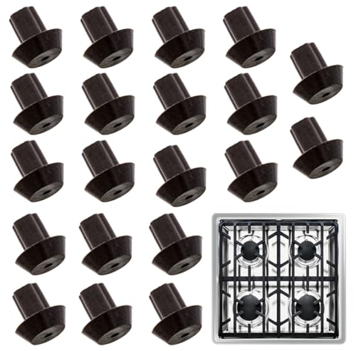 IMPRESA 20-Pack of Viking Range - Compatible Grate Rubber Feet Bumpers - Heat-Resistant Material, Works with Many Gas Stove Burner Grates - Equivalent to PD040035 Foot Products