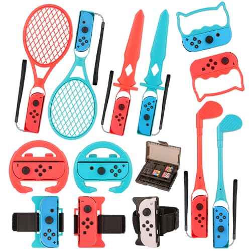 Accessories for Nintendo Switch Games,Family Party Bundle for Nintendo Switch Sports and Just Dance 2024, Fits Switch and Switch OLED Console Controller Joy Con