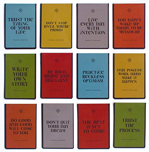 Folio Magnetic Bookmarks -Optimistic Positive Quote Bookmarks Gifts- Set of 12 Inspirational Bookmarks for All Ages, Men, Women, Teens Girls Students for Friends & Coworkers