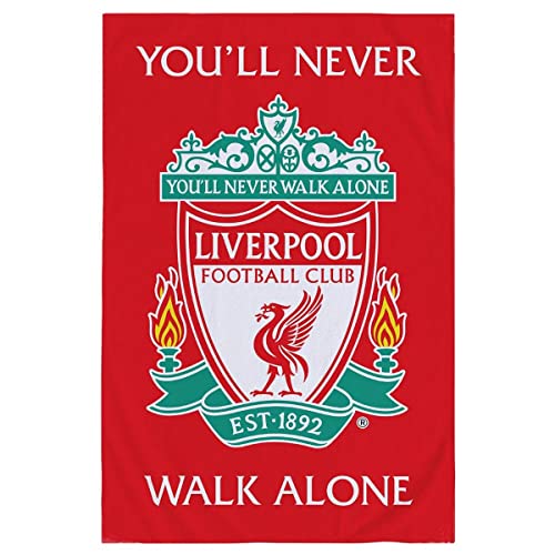 Liverpool FC Fleece Blanket YNWA, Multicolor, 60 Inch x 44 Inch