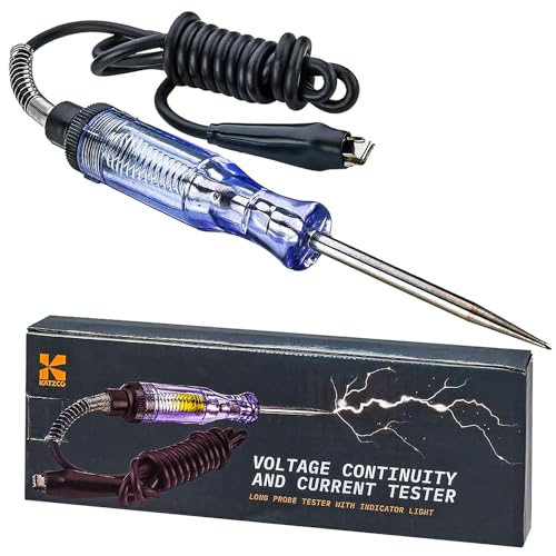Voltage Continuity & Current Tester - 6-12 V DC - 24 V AC - Heavy Duty - 54' Cord - Indicator Light - Electrical Tester