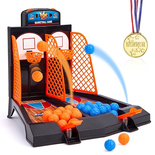 3 otters Basketball Shooting Game, 29PCS Tabletop Game Set Desktop Toys Arcade Basketball Game or Kids, White Elephant Gifts for Adults, Game Sports Favors Stress Relief, Christmas Stocking Stuffers