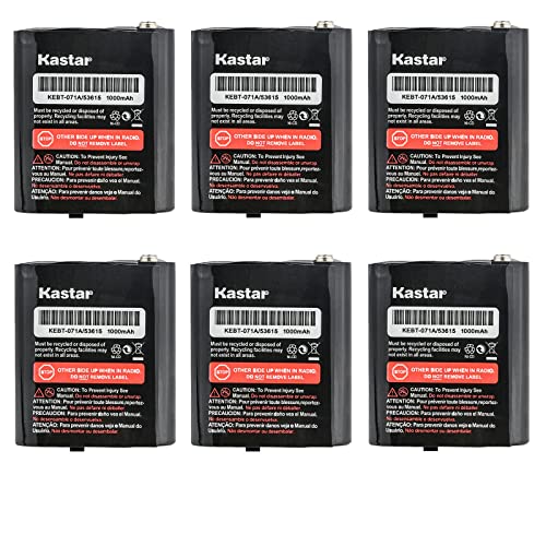 Kastar 6-Pack 3.6V 53615 Battery Compatible with Motorola Talkabout T200, Talkabout T260, Talkabout T265, Talkabout T280, Talkabout T400, Talkabout T460, Talkabout T461, Talkabout T465, Talkabout T800