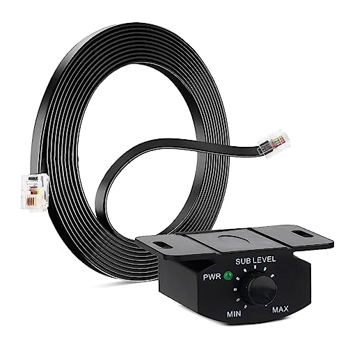 Universal Bass Control Knob, Bass Volume Knob with Extension Cable for Car Amplifier