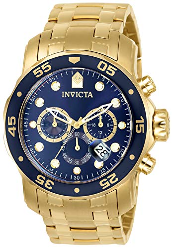 Invicta Men's 0073 Pro Diver Collection Chronograph 18k Gold-Plated Watch
