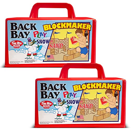 Back Bay Play Snow Block Maker - 2 Pack Snow Mold Igloo Maker & Snow Fort Building Kit for Kids - Brick Mold & Create a Castle Kit (Red)
