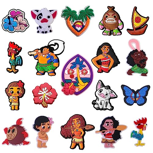 19 Pcs Cute Ocean Princess Cartoon Shoe Charms, Summer PVC Charms Shoes Accessories For Clog Wristband Sandals Bracelet