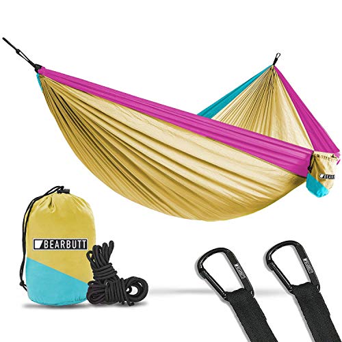 Bear Butt Camping Hammock - Hammock - Camping Gear - 2 Person Hammock - Backpacking Tree Hammock - Double Hammock Camping - Hiking Gear - Portable Hammock for Camping - Travel Hammock - Outdoor