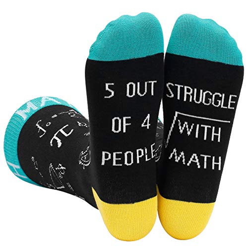 IRISGOD Funny Nerd Socks | Cool Socks for Men and Women | Holiday Gift for Geeks (Books, Math, Science, Game, Racing)