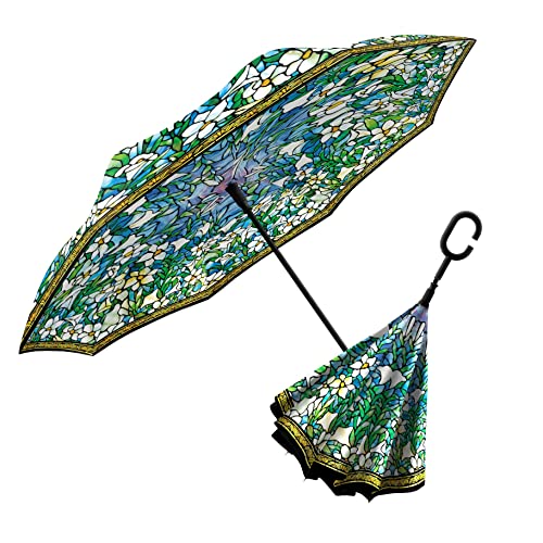 RainCaper Fine Art Reverse (inside-out) Umbrellas (Tiffany Field of Lilies)