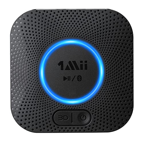 [Upgraded] 1Mii B06 Plus Bluetooth Receiver, HIFI Wireless Audio Adapter, Bluetooth 5.0 Receiver with 3D Surround aptX Low Latency for Home Music Streaming Stereo System