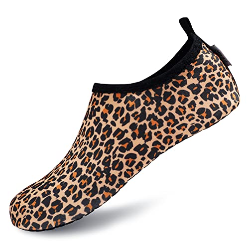 VIFUUR Water Sports Unisex Shoes Leopard Orange - 5.5-6.5 W US/ 4.5-5.5 M US (36-37)