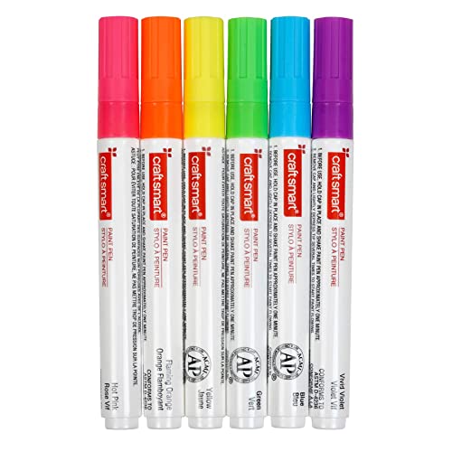 Fluorescent Broad Line Paint Pen Set by Craft Smart