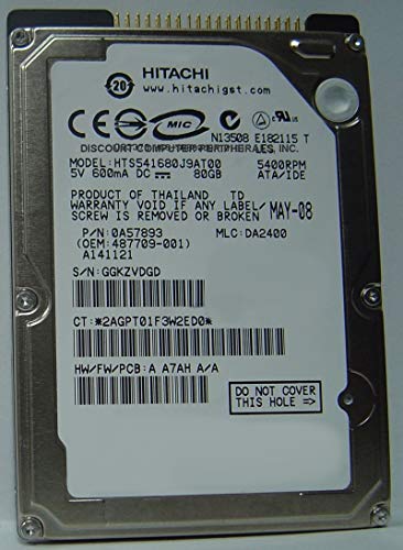 Hitachi Travelstar 5K160 HTS541680J9AT00 (0A28417) Hard Drive